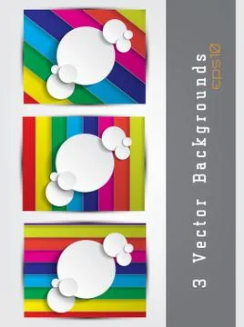 Green background set Stock Illustration