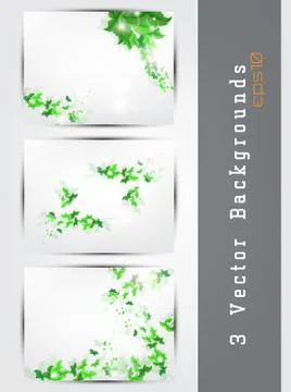 Green background set 스톡 일러스트