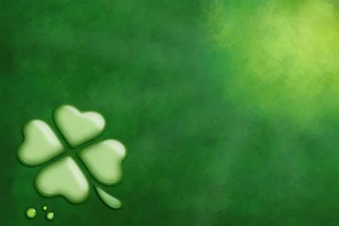 Green background with shamrock, st patrick day Stock-Illustration