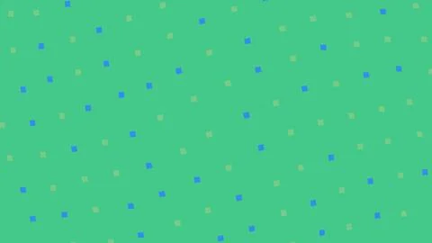 Green background with small blue and light green square dots Stock Illustration