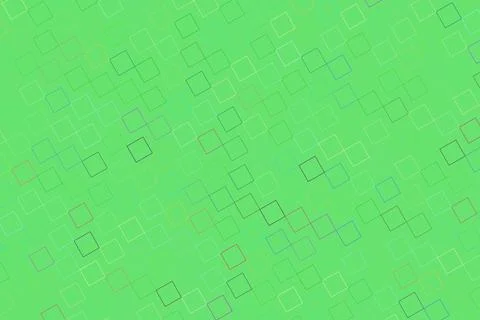 Green background with small geometric square patterns Stock Illustration