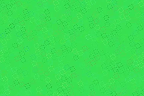 Green background with small square patterns and lines Stock Illustration