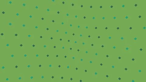 Green background with small teal diamond shapes pattern イラスト素材