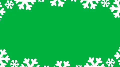 Green Background with Snowy Edges at the Top and Bottom that Move Repeatedly Stock Footage 323144537