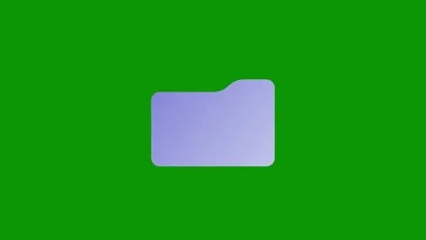 Green background square icon folder screen green screen animated chromakey Stock Footage 314067005