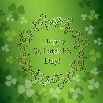 Green background for st patrick's day - vector Stock Illustration