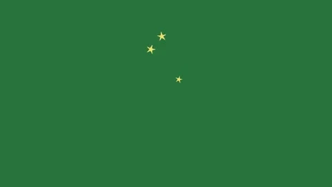 A green background with star in the middle and flag of republic china white Stock Footage 335122460
