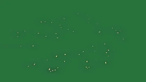 A green background with star in the middle and screen lots of tiny white dots Stock Footage 335682242