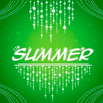 Green background Summer Stock Illustration