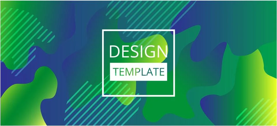 Green background template. Header and footer design Stock Illustration