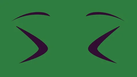 A green background with two black arrows and screen the eyes closed white logo Stock-Footage 335696950