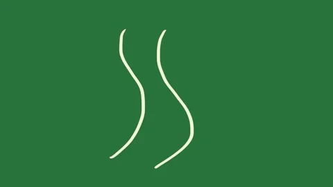 A green background with two white arrows and line drawing of mountains on it Stock Footage 337335637