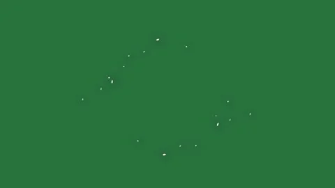 A green background with two white circles and circle on border screen the Видео 335122586