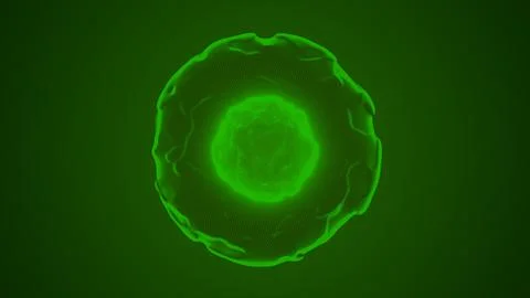 Green background of the virus Stock Illustration