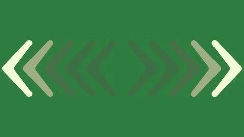 A green background with white arrow and two arrows pointing in different Stock-Footage 335130745