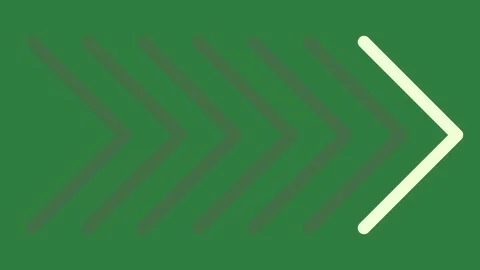 A green background with white arrow and in the middle green screen animated Video stock 335130752