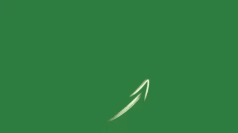 A green background with white arrow and an image of banana on it curved curve Видео 335131769
