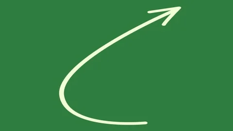 A green background with white arrow and banana on green screen elements Stock Footage 335696732
