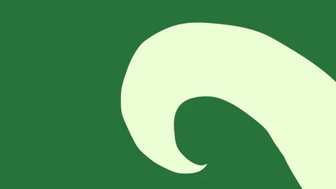 A green background with white arrow and logo leaf on curved curve apple it Stock Footage 335696800