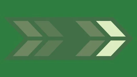 A green background with white arrow in the middle and on icon it green screen Видео 335131646