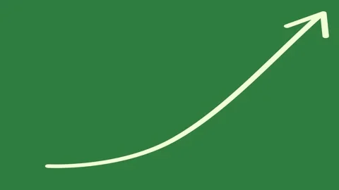 A green background with white arrow in the middle and on green screen Stock Footage 335696736