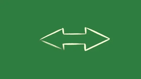 A green background with white arrow symbol and icon on in the middle green Vídeos de archivo 335131796