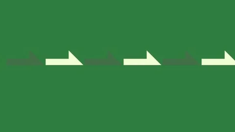 A green background with white arrows and green screen animated chromakey Video stock 335131680