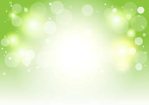 Green background with white bokeh for the environment Stock Illustration