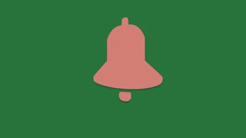 A green background with white border and red heart on bell screen small hole Video stock 335063981