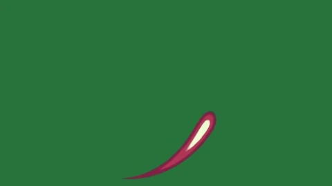 A green background with white border and screen red curved curve chili on Видео 335065458