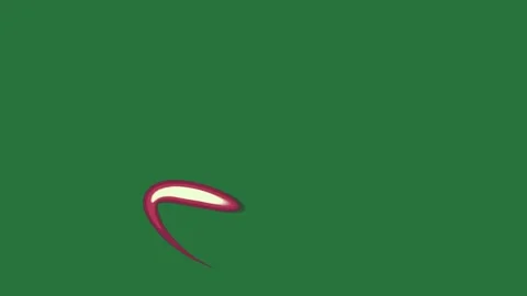 A green background with white border and the letter c on screen red object it Видео 335065479