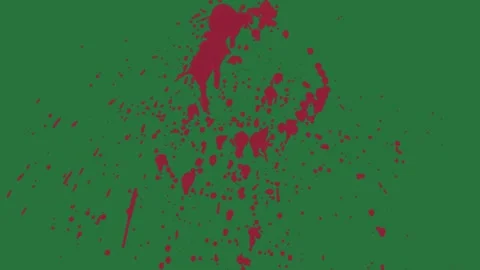 A green background with white border and screen red heart on it spots stain Video stock 335065634