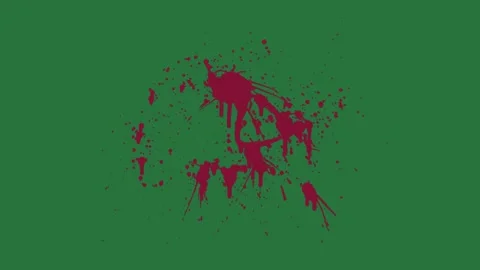 A green background with white border and screen red paint sp on it stain green Video stock 335065640