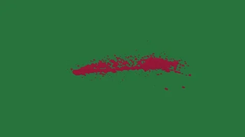 A green background with white border and screen red dot on it stain splash Video stock 335065645