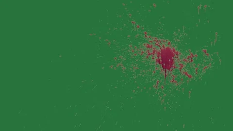 A green background with white border and black screen blood sp out of it lot Видео 335066087
