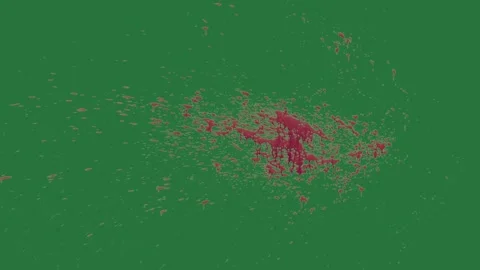 A green background with white border and screen bunch of red spots splash on Видео 335066132