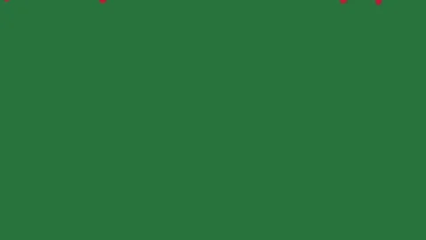 A green background with white border and an image of red swirls on it screen Vidéo 335066186
