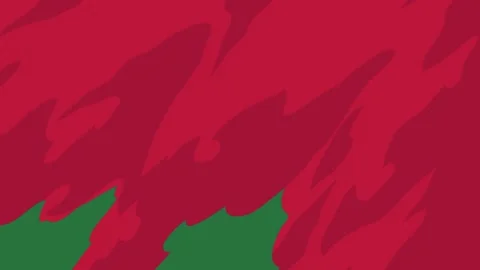 A green background with white border and red black lines flower on screen line Vídeos de archivo 335066524