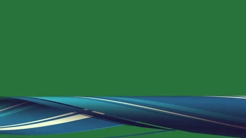 A green background with white border and paper airplane blue flower lines wave Vídeo Stock 335068102