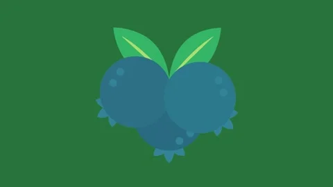 A green background with white border and blue butterfly on two birds berries Видео 335068135