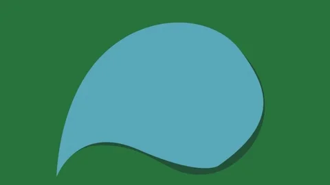 A green background with white border and blue speech bubble on green screen Видео 335122238