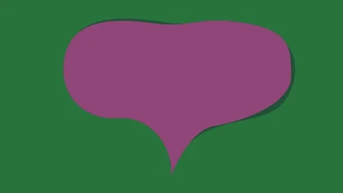 A green background with white border and purple heart on green screen animated Видео 335122241