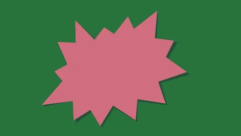 A green background with white border and pink explosion on star green screen Видео 335122243
