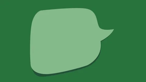 A green background with white border and silhouette of face icon the shape Video stock 335122244