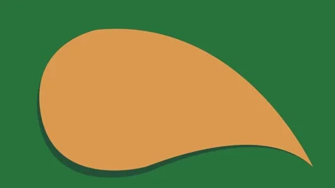 A green background with white border and an orange leaf on hat green screen Видео 335122246