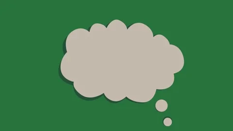 A green background with white border and speech bubble on green screen Видео 335122250