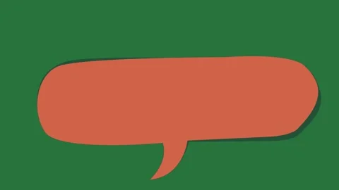 A green background with white border and an orange speech bubble on green Vidéo 335122254