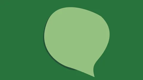 A green background with white border and speech bubble on green screen Video stock 335122256