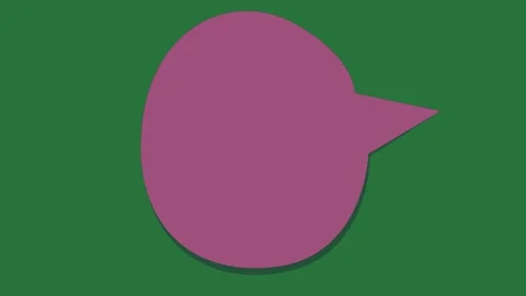 A green background with white border and purple bird on green screen animated Видео 335122257