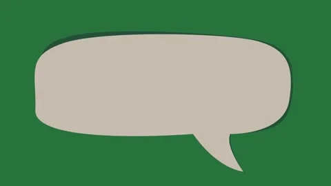 A green background with white border and speech bubble on green screen Видео 335122264